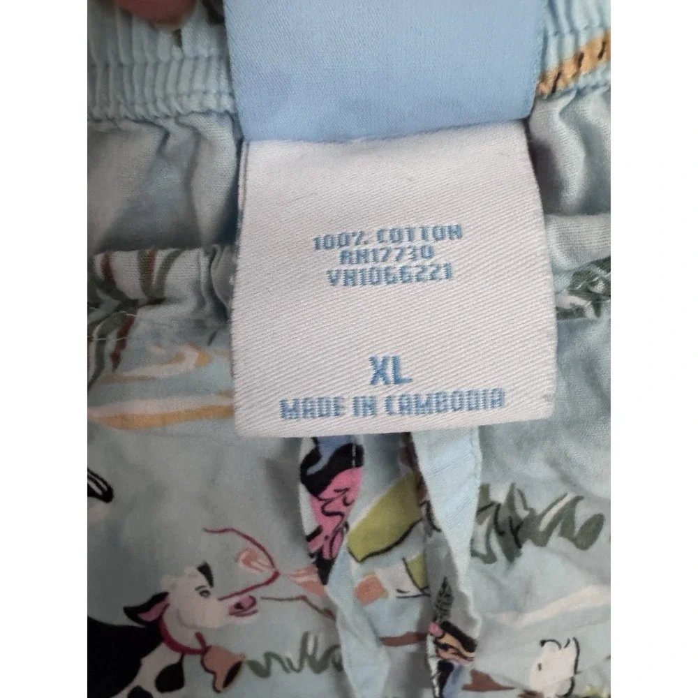 Nick & Nora Western Cowboy Print Sleep Shorts XL 100% Cotton cottagecore whimsy